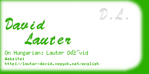david lauter business card